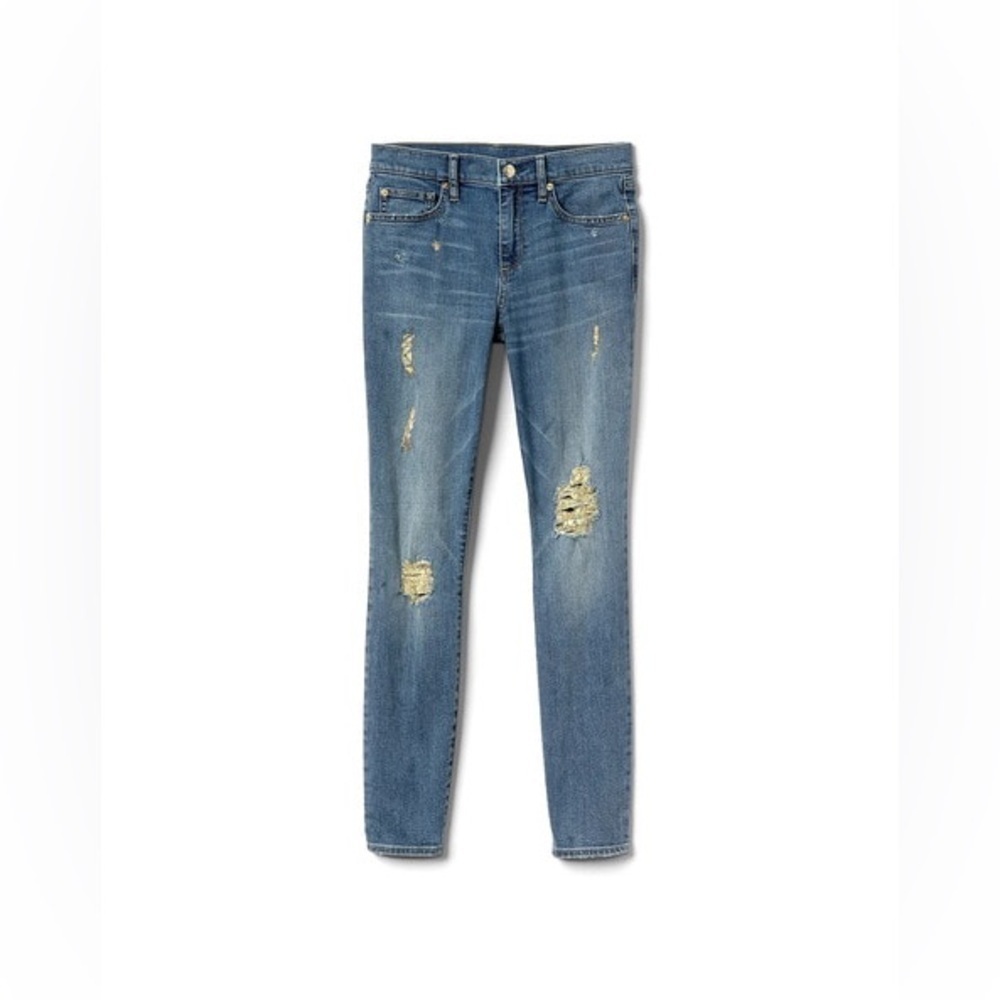 GAP Gold Distressed True Skinny Jeans - Picture 4 of 13